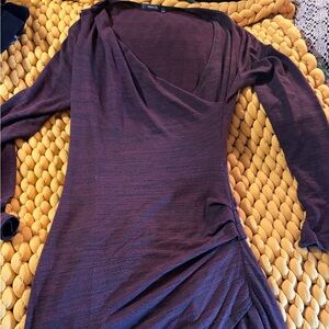 Long Sleeve Dress in Deep Purple